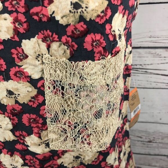 Rachel Roy Floral Lace Zipper Back Tank Top S - Picture 7 of 10